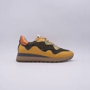 NEW VADDIA women's running sneakers in charcoal tweed orange